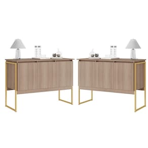 Conjunto De Buffets Industriais Milão Montana Dourado