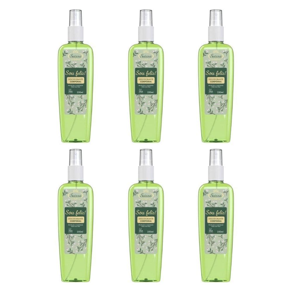 Colonia Suissa Splash 250Ml Sou Feliz - Kit Com 6Un