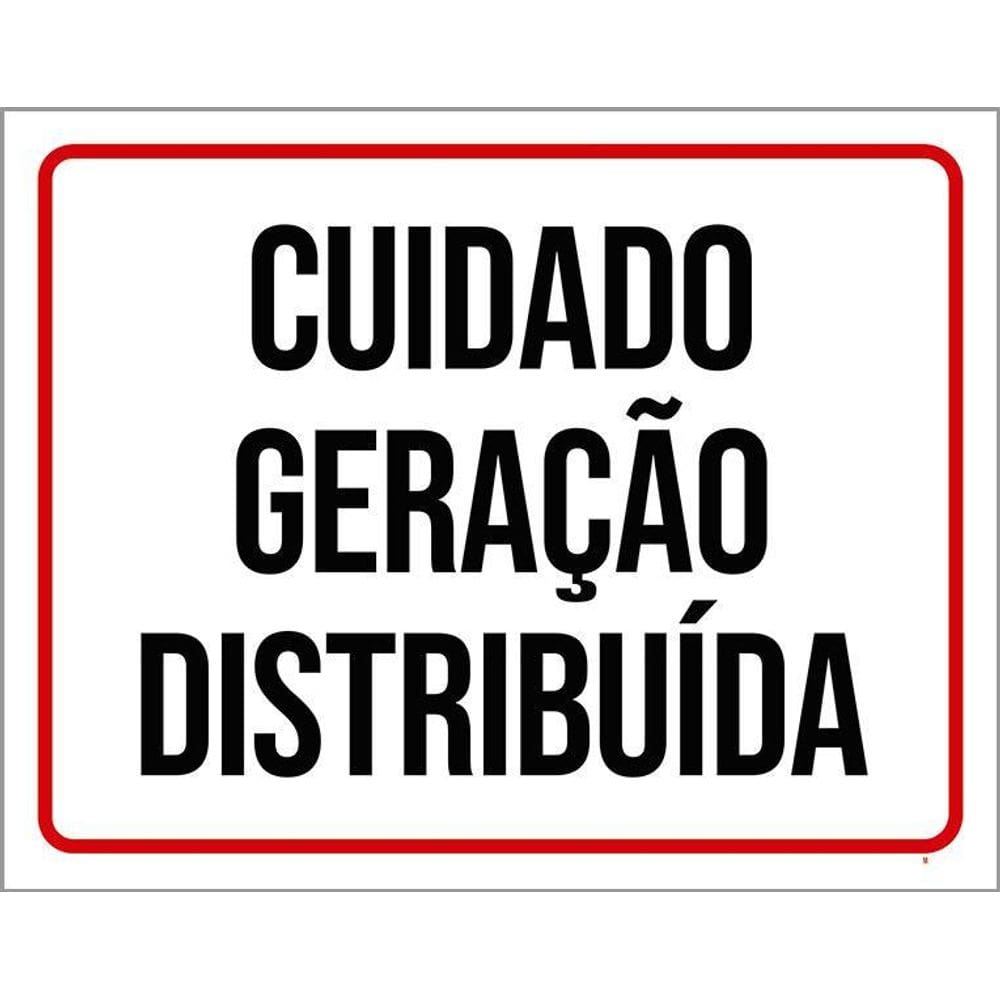 Kit 3 Placas - Cuidado Geração Distribuida