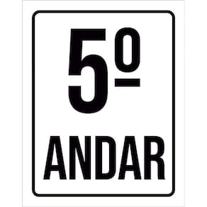 Kit 3 Placas Sinalização Ambiente Identificação 5º Andar
