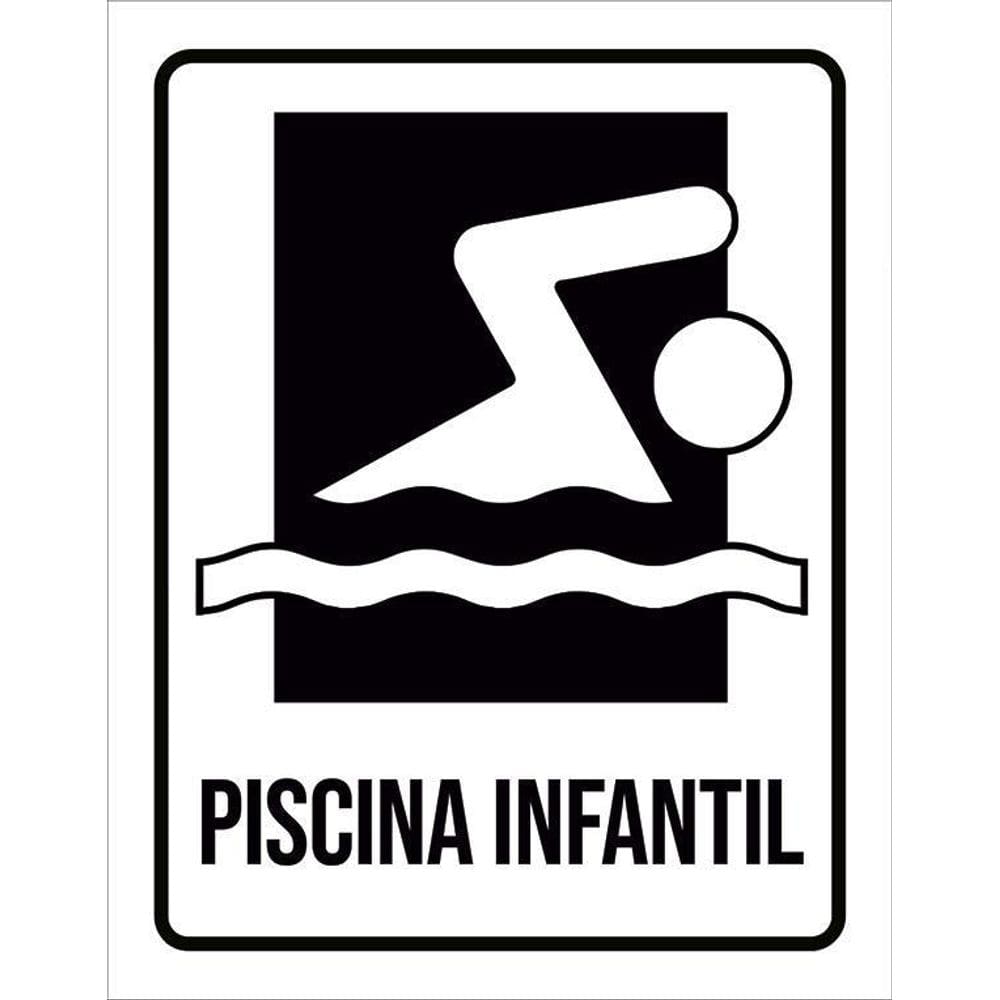 Kit 3 Placas Condomínio Ambiente Piscina Infantíl