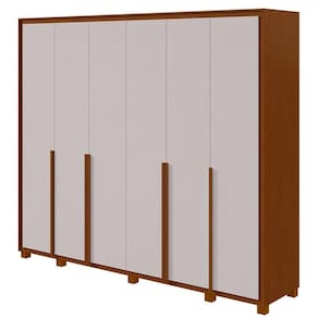 Guarda Roupa Casal 6 Portas Imperatore Lopas Frassino e Off White