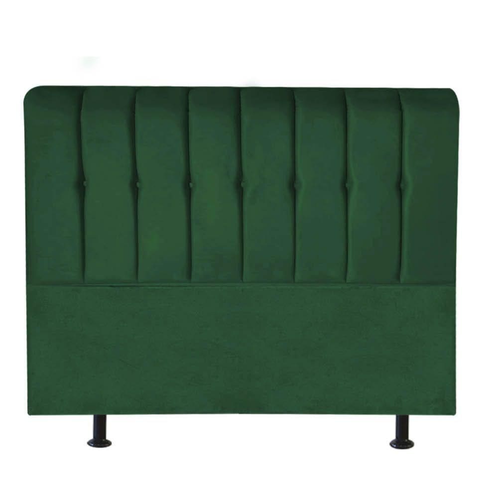 Cabeceira Estofada Kiara 195cm King Size Box Quarto Suede Verde - Gat Magazine