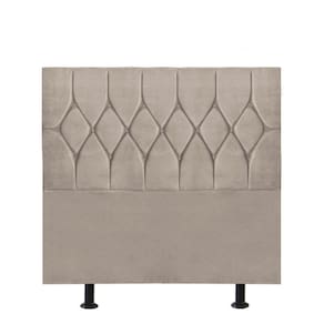 Cabeceira Estofada Istambul Capitonê 90cm Solteiro Box Quarto Corino Bege - Gat Magazine