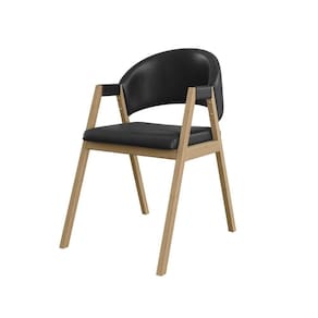 Cadeira Decorativa Suellen Para Mesa De Jantar Reforçada Courino Preto