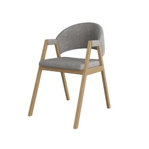 Cadeira Decorativa Suellen Para Mesa De Jantar Reforçada Linho Grafite