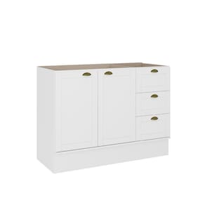Balcão Gabinete De Pia Mdf Milla 2 Portas 3 Gavetas Branco 120cm Carraro