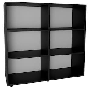 Estante Livreiro 6 Nichos Geórgia - Preto