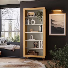 4430 - Livreiro Retro Freijo Toq/off White Fosco
