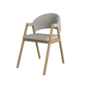 Cadeira Decorativa Suellen Para Mesa De Jantar Reforçada Linho Cinza Claro