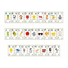Faixa Banner Alfabeto Ilustrado 35X500Cm Abecedario Infantil