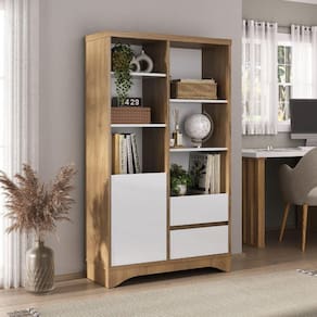 Estante Multiuso Com 5 Prateleiras Space Olmo-branco