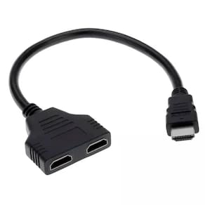 Cabo Hdmil, 1X Hdmi Macho 2X Hdmi Fêmea, 20Cm, Preto Cbh.320