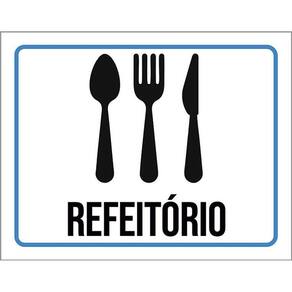 Kit 3 Placas Sinalização Ambiente Refeitório