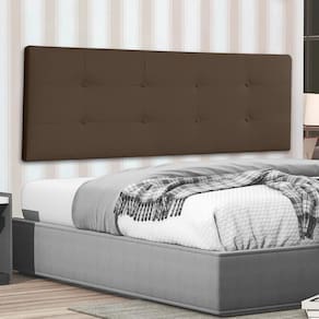 Cabeceira Painel Solteiro 0,90m Berlim Suede Marrom Sky Mobile
