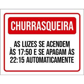 Kit 3 Placas Churrasqueira Luzes Acendem