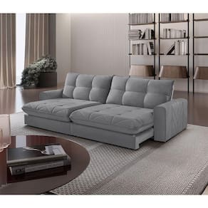 Sofá Firenze Linho 02 Módulos De 80cm B25cm Meu Sofá Online A230 Linho Cinza