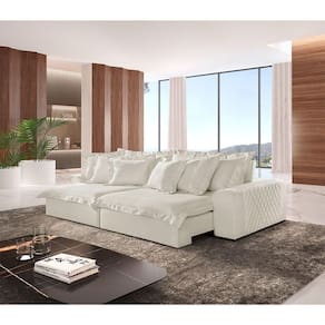 Sofá Luz Linho 02 Módulos De 80cm B25cm Meu Sofá Online A302 Linho Branco