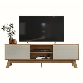 Rack Bancada Para Tv 70 Polegadas 5850 Nature Off White Plla Nature Off White