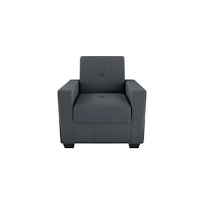 Poltrona Decorativa Lavinia Veludo Masserati Cinza Matrix