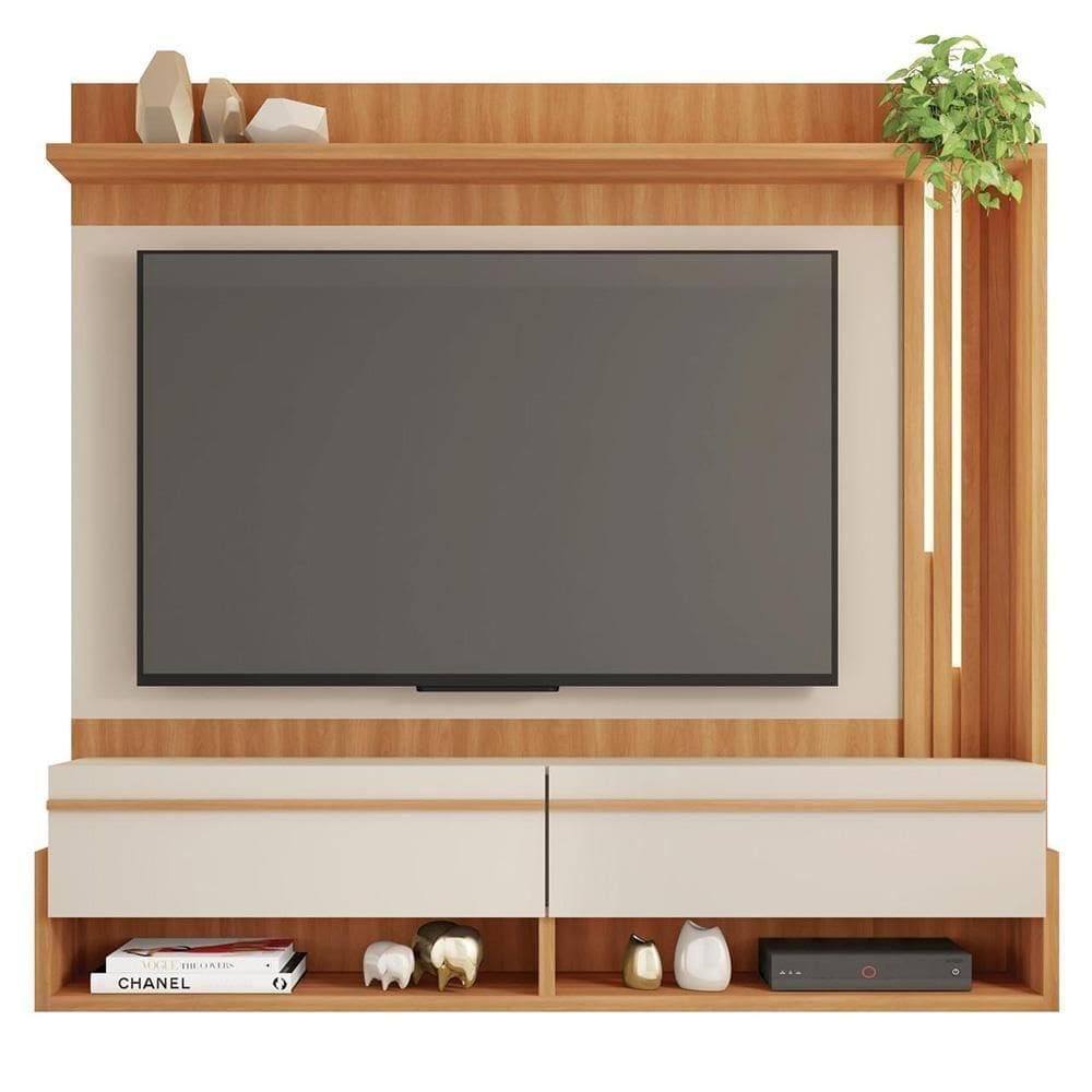 Painel Para Tv Até 60 Polegadas Marrom Vivenda Caemmun