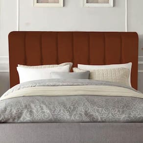 Cabeceira Estofada Kiara 140cm Casal Box Quarto Suede Terracota Telha - Gat Magazine