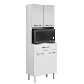 Armario Paneleiro Microondas 4 Portas 1 Gaveta 2003201 Branco Armoveis Branco