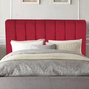 Cabeceira Estofada Kiara 160cm Queen Size Box Quarto Corino Vermelho - Gat Magazine
