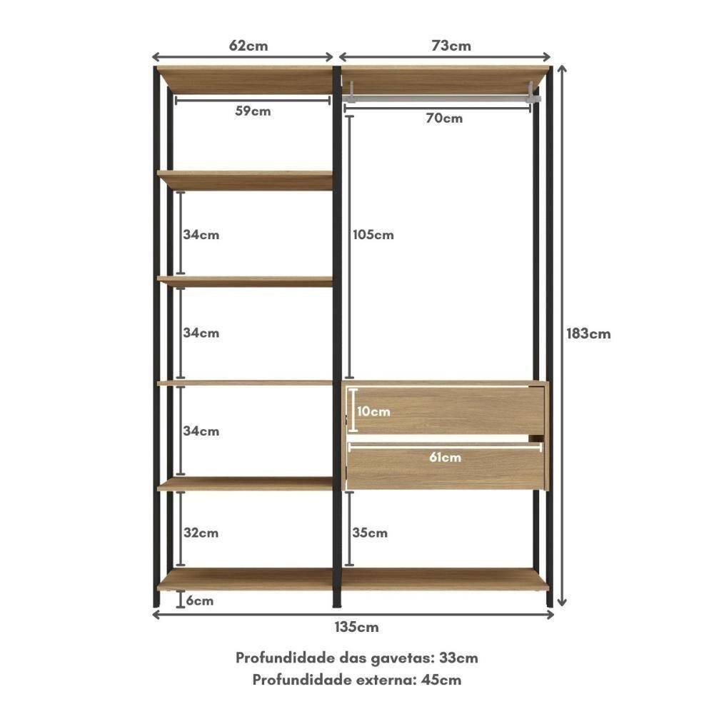 Armário Multiuso De Lavanderia Modulado 135cm 2 Peças | Casas Bahia