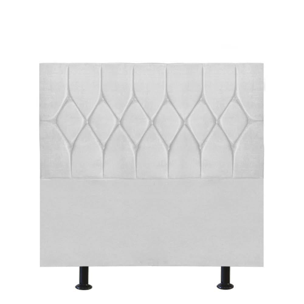 Cabeceira Estofada Istambul Capitonê 100cm Solteiro Box Quarto Corino Branco - Gat Magazine