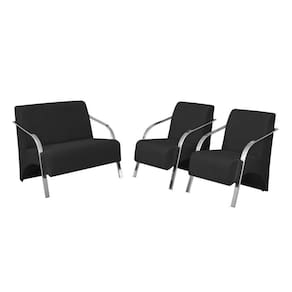 Conjunto Poltronas Vênus 1 Dois Lugares 2 Um Lugar Braços Em Alumínio 1 Namoradeira 2 De Um Lugar D Salla Suede