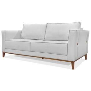 Sofa Balli 2 Lugares 170cm Pes Madeira Linho 221 Grigio Ezz Grigio