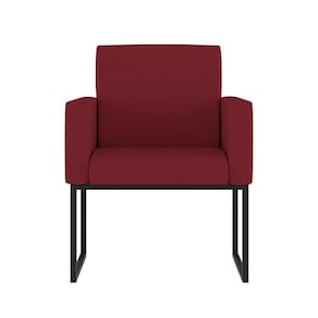 Poltrona Moderna Confortável Com Base De Ferro Resistente Marsala