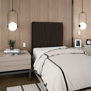 Cabeceira Solteiro 90cm Bell Suede Marrom Rm Marrom