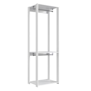 Guarda Roupa Closet 02 Cabideiros 183x60cm Branco Proddy Branco