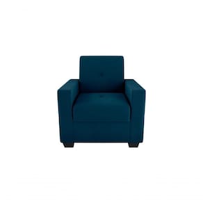 Poltrona Decorativa Lavinia Veludo Masserati Azul Matrix
