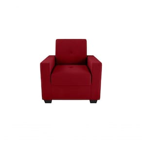 Poltrona Decorativa Lavinia Veludo Masserati Vermelho Matrix
