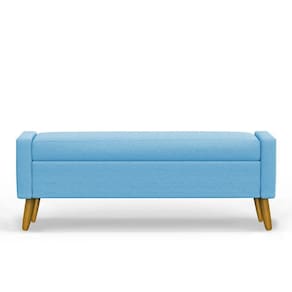 Recamier Bau Londres 1,20m Suede Azul Turquesa - Clique Decor