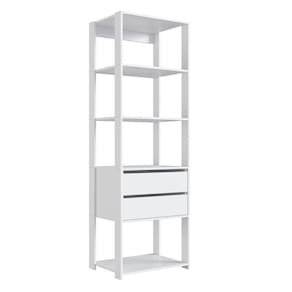 Estante Livreiro 183x60cm 02 Gavetas Branco Proddy Branco