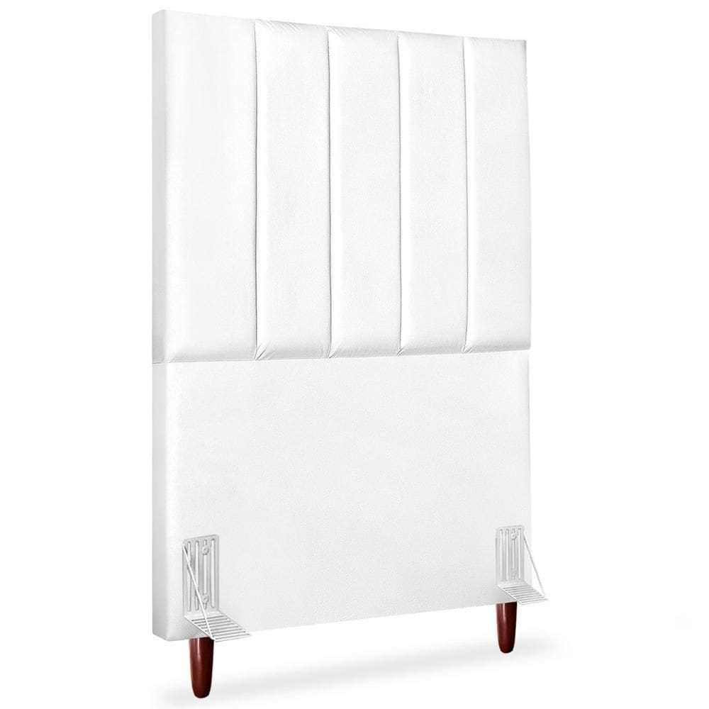 Cabeceira Solteiro 90cm Arlla Corano Branco Rm Branco