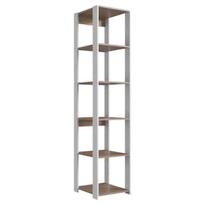 Estante Livreiro 183cm 05 Prateleiras Branco Montana Proddy Branco Montana