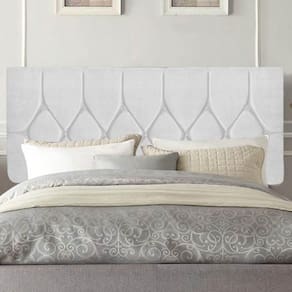 Painel Estofada Istambul Botão Capitonê 90cm Solteiro Para Cama Box Quarto Suede Branco - Gat Magazine