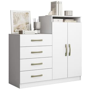 Comoda Sapateira 04 Gavetas 02 Portas 2004142 Branco Armoveis Branco