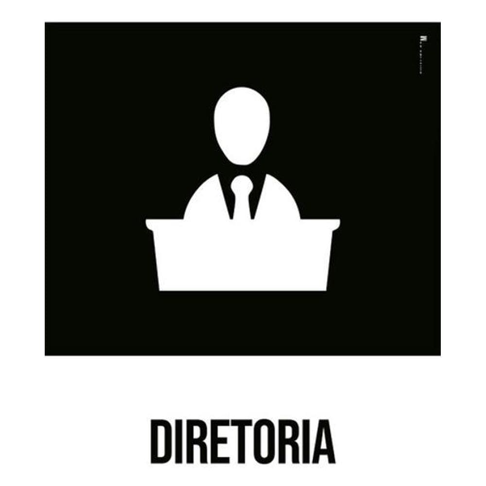 Kit 3 Placas Desenho - Diretoria Homem