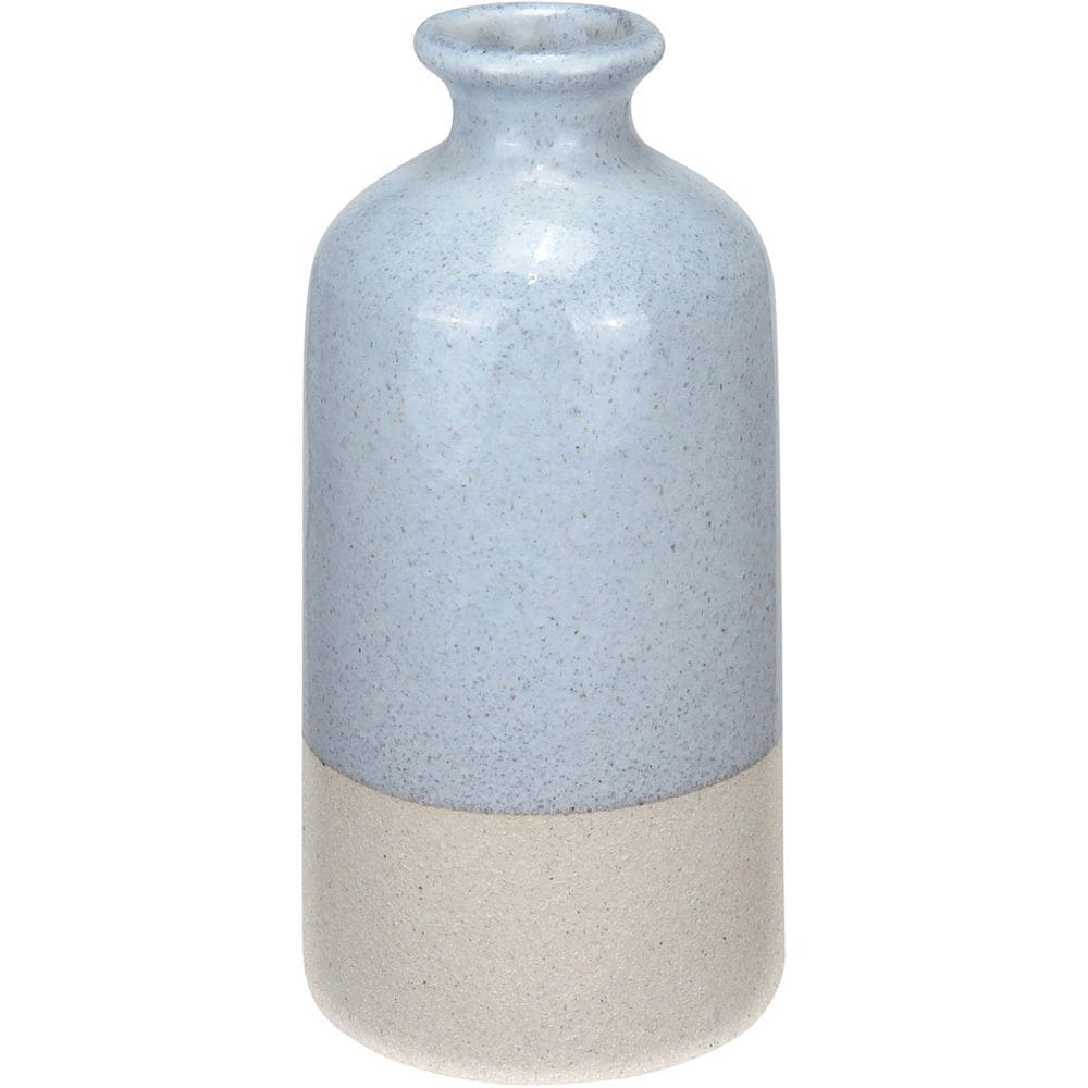 VASO DECORATIVO ENFEITE CASA APARADOR GARRAFA HOME&CO CERÂMICA 20x10x10cm CINZA