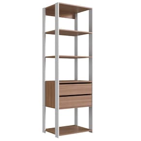 Estante Livreiro 183x60cm 02 Gavetas Branco Montana Proddy Branco Montana