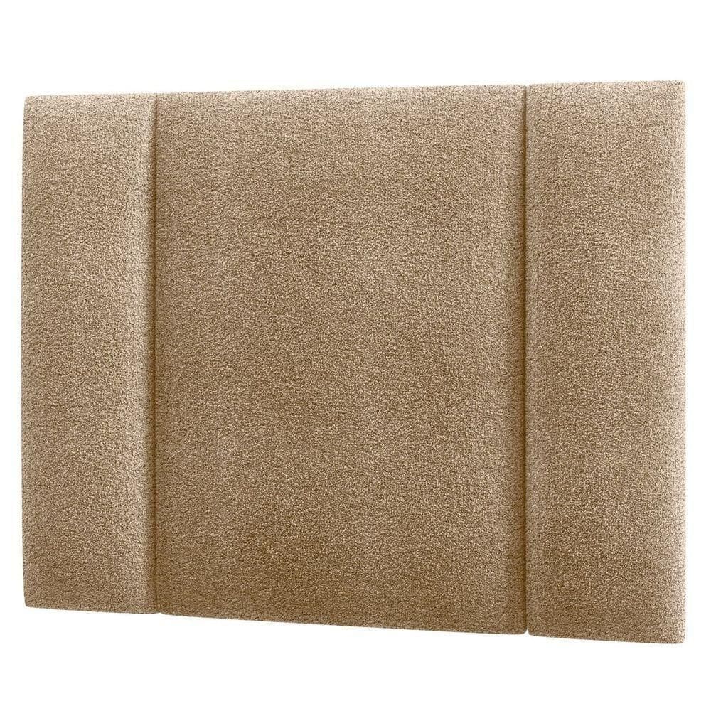 Cabeceira Estofada Iluminação Led Cama Box Solteiro 90 Cm linho Bege