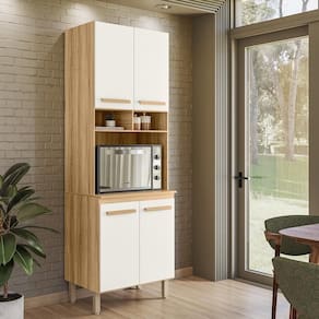 Paneleiro Duplo Intenza Com 4 Portas Freijo/off White