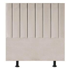 Cabeceira Estofada Cama Box Solteiro 100 Cm Mavie Linho Cor:bege