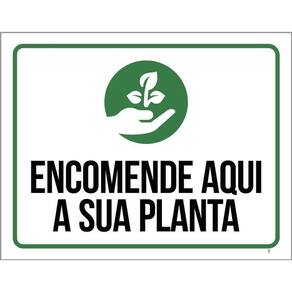 Placa Sinalização - Encomende Aqui Sua Planta 36X46